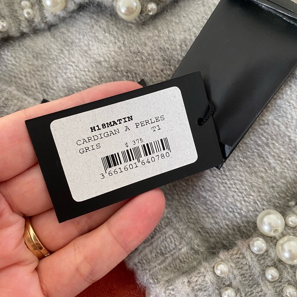 Grey Pearl Maje Cardigan SZ1, NWT - Picture 2 of 2